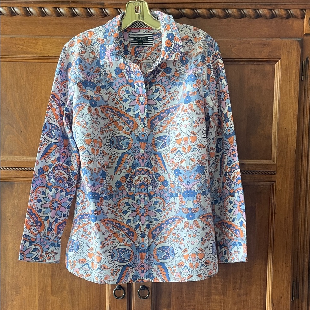 Talbots Multicolor Floral Button Down Shirt